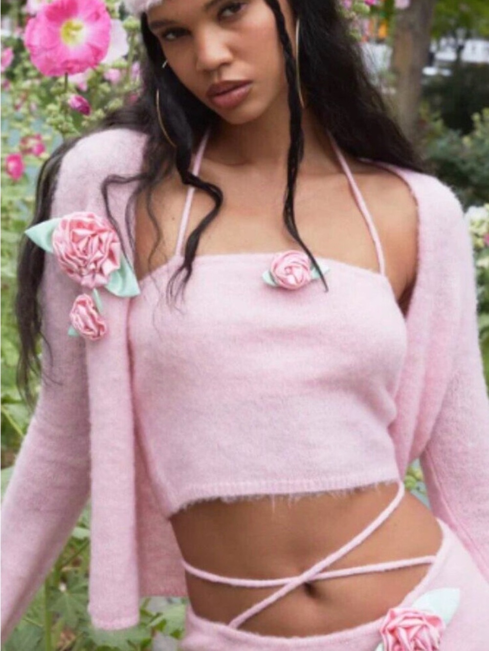 NWT For Love and Lemons Pink Halter